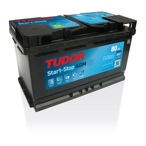 batterie tudor 80ah|AGM Start Stop Tudor TK800 Battery – 80 AH – 800 A.